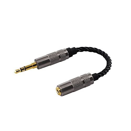 Adaptateur 3.5mm male vers 2.5mm femelle okcsc cable audio Jack OFC plaqué or 15cm