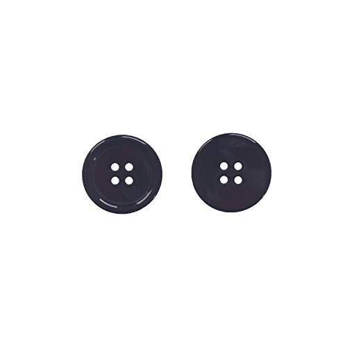 YAKA Black Buttons for Crafts Christmas Buttons for Clothes 1inch(25mm) 80Pcs 4 Holes Resin Flatback Small Button Bulk for Sewing,DIY Handmade Ornament