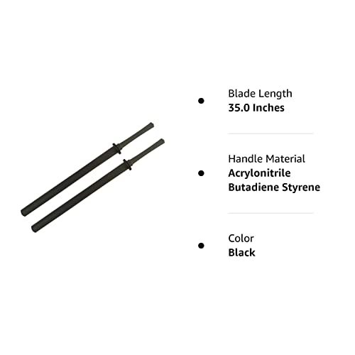 35" Martial Arts Foam Bokken Set With Black Abs Plastic Handle (Black) #TOP1