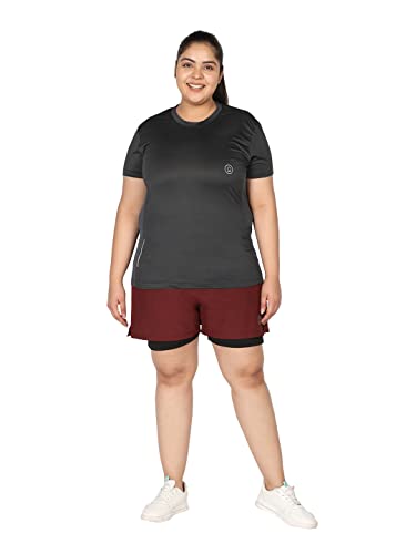 Image of CHKOKKO Gym Shorts for Women Workout Sports Running Quick Dry Fit Double Layer Inner Compression with Pockets Breathable Lightweight Wear