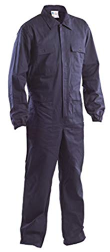 P&P Tuta Blu da Lavoro con Elastico ai Polsi - 100% Cotone Massaua - per Elettricisti/Meccanici/Scuole Tecniche ECC. (taglia XL)