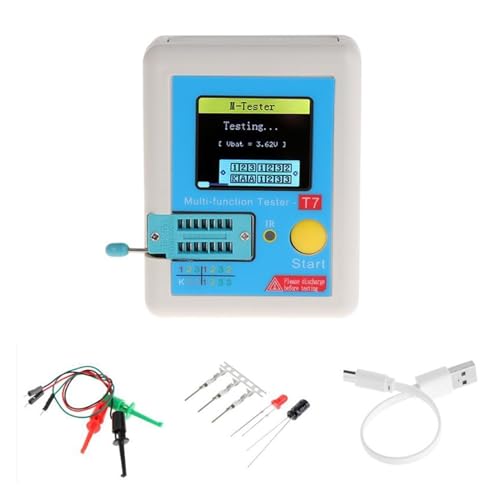 LCR-TC1 LCR-T7 LCDディスプレイマルチメータートランジスタテスターダイオード三極管コンデンサ抵抗テストメーターESR LCR NPN PNP MOSFET COD(LCR-T7)