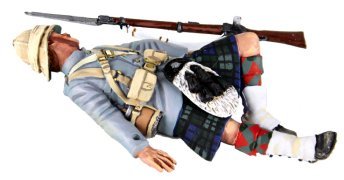 W. Britain 27058 British 42nd Highlander Casualty on Back