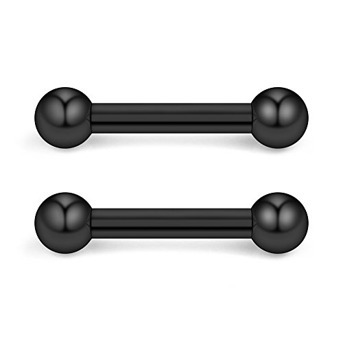 Ruifan Mix Color 316L Stainless Steel Nipple Pa Tongue Shield Barbell Ring Bar Body Piercing Retainer 12G 10Mm 12Pcs #TOP2