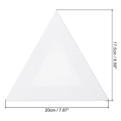 Lienzo en blanco estirado con bastidor triangular de madera estable para óleo PATIKIL 2 piezas 3
