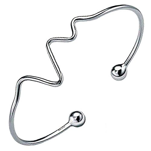 Bracelet de manchette femme en forme de cœur bijou rigide aux finitions soignées
