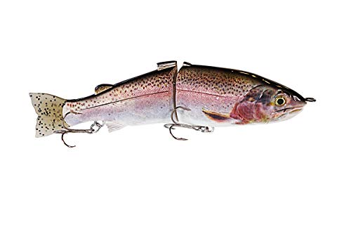 Eye Candy Fishing Lures 7" Jointed Lifelike Rainbow Trout Sinking Swimbait Hard Fishing Lure (7" Aqua)