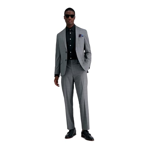 Haggar Men's JMH Premium Stretch Slim Fit Suit Separates - Pants & Jackets Medium Grey Plaid 33W x 30L - image 2