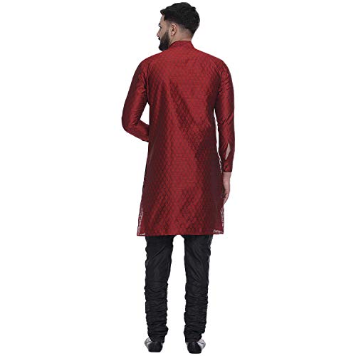 Image of Veera Paridhaan Men's Ethnic Jacquard Printed Long Straight Kurta