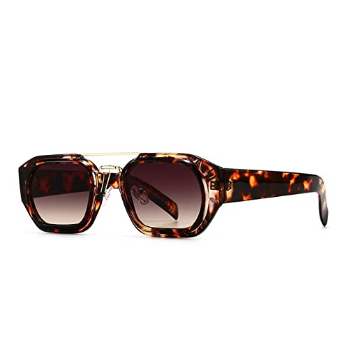 Lunettes de soleil mode femmes et hommes avec monture polygone carrée UV400