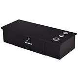 Giantex Beauty Wall Mounted Cabinet Styling Station Locking 1 Drawer Hair Salon Stylist Barber Equipment Locking Cabinet Black