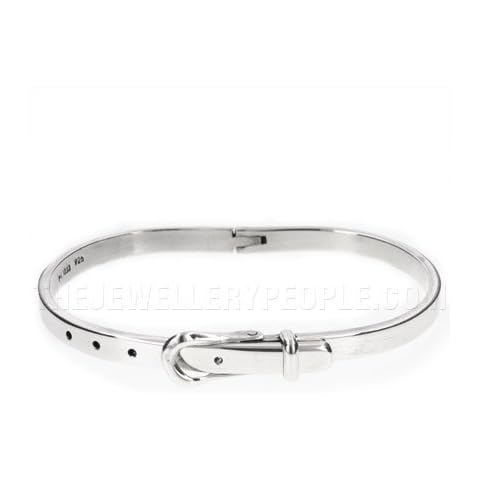 Hinged Oval Silver Buckle Bangle Cover