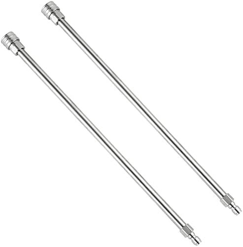 POWER TOWN Pressure Washer Wand, Stainless Steel Body and Fitting, Upgrade Extension Wand for Power Washer, 1/4 Inch Quick Connect, 17 Inch, 2 Pack