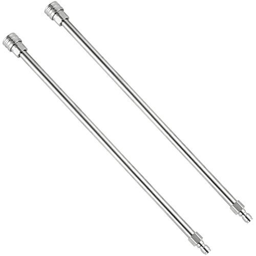 Power Town Pressure Washer Wand, Stainless Steel Body And Fitting, Upgrade Extension Wand For Power Washer, 1/4 Inch Quick Connect, 17 Inch, 2 Pack #TOP1
