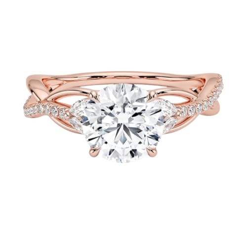 1-3 CT Moissanite Engagement Ring Colorless VVS1 10K 14K 18K Solid Gold & 925 Sterling Silver Twisted Vine Solitaire Moissanite Ring Christmas Gift For Women