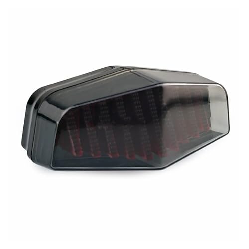 Luz trasera de motocicleta con lente roja resistente y luz de freno clásica