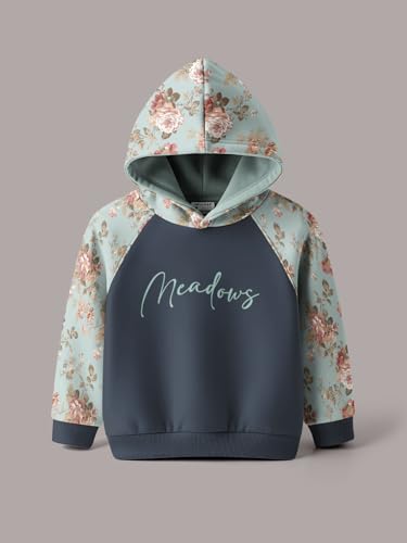 Image of HELLCAT Trendy Co-ords With Hoodie Sweatshirt and Trackpant Clothing Set for Girls.