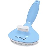 Cat Hair Brush,Cats Brushes for Shedding,Soft Silicone Self Cleaning Brush for Short and Long Haired Cats for Grooming and Shedding (Blue)