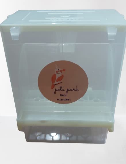 Automatic Plastic Feeder (500Grams) Size Suitable for Cockatiel, Love Birds, Budgies, African Love birds, conure Lovely Pets park with plastic Tray No More food waste Transparent Anti Spill white (B0BNGH5GCK) Amazon Price History, Amazon Price Tracker