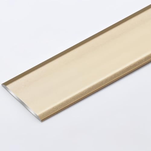 NuoNxuo 敷居ストリップ 見切り材 長さ90cm 3pcs アルミ 一字平板収辺条 敷居カバー アルミボーダー 幅10mm - 50mm 耐摩耗性 防水性 フロアドア仕切りストリップ バックルストリップ 簡単設置 長期間使用可能(B 粘着剤なし,幅2