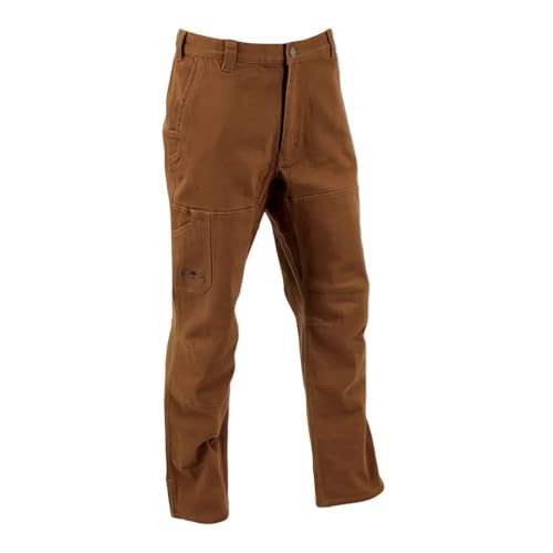 Arborwear Cedar Flex Mens Arborist Pants - Heavy Duty Double Knee Work Pants For Men With Gusseted Crotch and Boot Cuff, Russet - 38W x 32L