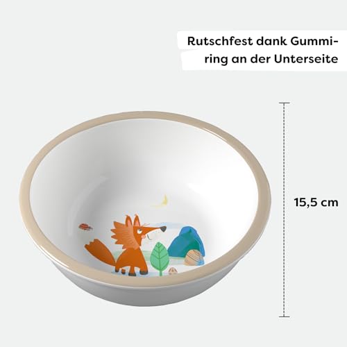 HABA Kinderschüssel Wald – Praktische Melamin-Schüssel – Rutschfest – Spülmaschinengeeignet – Ab 12 Monaten – 2012440003