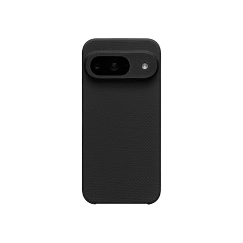 Latercase for Pixel 9 | Ultra-Thin 0.6mm Aramid Fiber Case | Lightweight 10g Slim Protective Cover | Wireless Charging Compatible | Matte Non-Slip Grip | Black Crosshatch