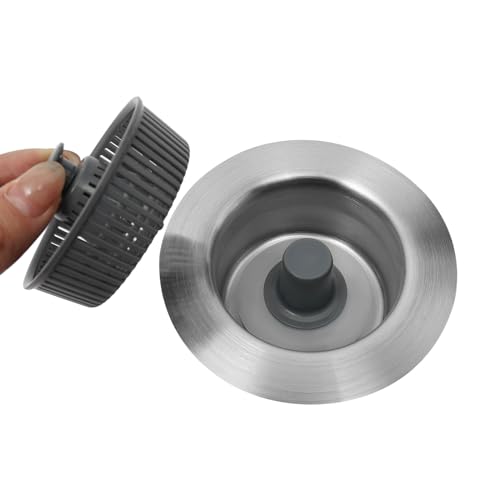 Colador para fregadero 3 en 1, 2 piezas acero inoxidable miniatura 6