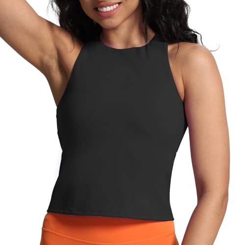 Aoxjox Crop Tops for Women Mid-Length Longline Workout Sports Kennedy Training Tank3