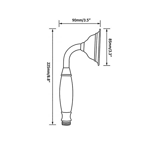 Pommeau de douche en laiton doré chic avec support et flexible assortis
