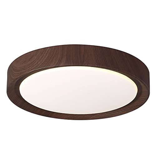Plafonnier rond nordique LED en bois pour créer un salon chaleureux