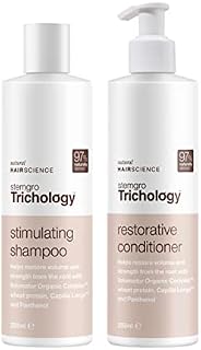Stemgro Trichology Hair Growth Caffeine Shampoo (250ml) + Conditioner (250ml) - Hair Growth Treatment For Women With Thinning Hair Due to Menopause, Stress - Clinically Proven