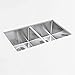 ZUHNE 32-Inch Stainless Steel Undermount Kitchen Sink Double Bowl 16 Gauge (50/50 Equal)