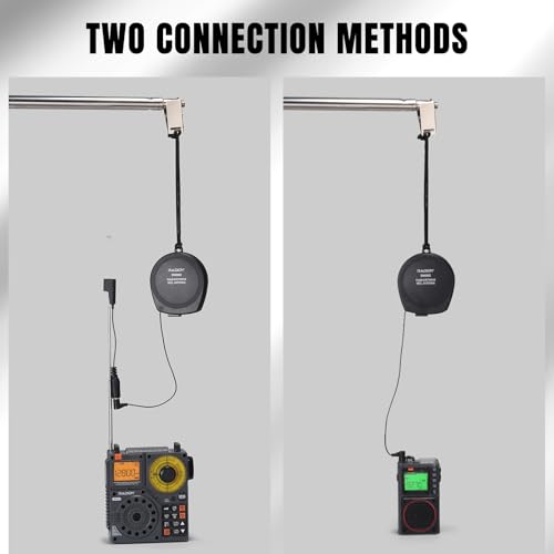 Antena SW002 de onda corta exterior cable FM para receptores RF750 RF75A RF886 RF206 3