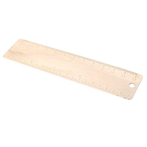 Regla Recta de Latón Vintage 120mm Precisa Portátil miniatura 2