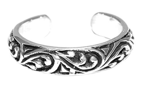 WINDALF Schmaler Vintage Zehenring EVERLY 4 mm Bohemia Fußring...