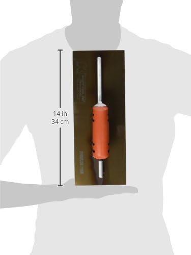 Miniatura 2 de Kraft Tool PL460PF - Paleta de yeso de acero inoxidable dorado con mango ProForm, 13 x 5 pulgadas, multicolor