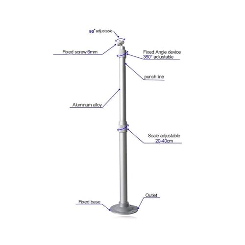 Support de projecteur en alliage d'aluminium rigide et extensible - 3