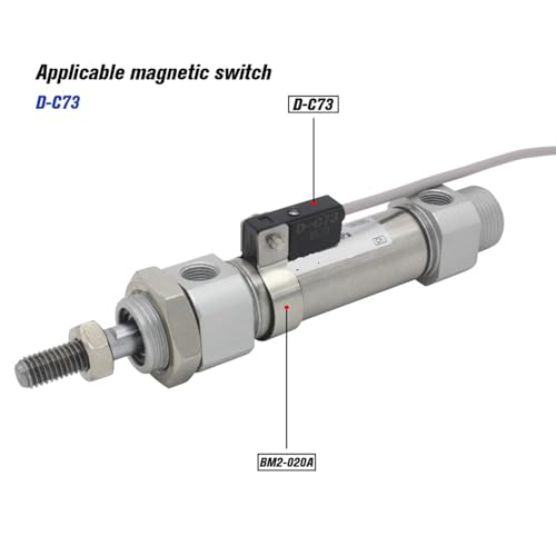 Mini vérin pneumatique double effet à tige simple CDM2B alésage 32mm