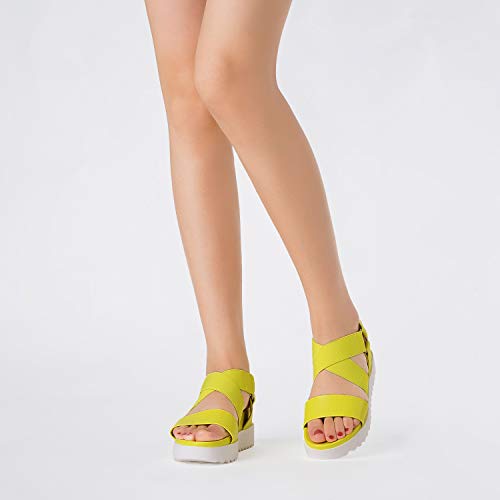 Image of DREAM PAIRS Women's Open Toe Ankle Strap Platform Wedge Sandals