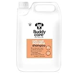Shampoo Districante per Cani a Pelo Riccio di Buddycare | Shampoo Detergente Profondo per Cani | Profumo di Pesca | Con Aloe Vera e Pro Vitamina B5 (5L)