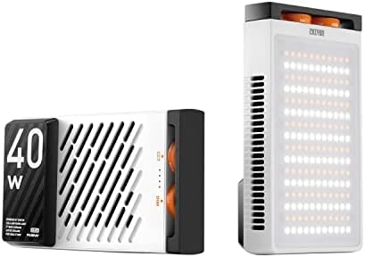 ZHIYUN FIVERAY M40 40W Video Light, LED Photography Light, Small, Rechargeable, Lighting Light, Tabletop, Handheld Light, 14000LUX, 2700K-6200K, CRI96+, Adjustable Light, Selfie Photography, YouTube, Live Broadcast, Video Recording