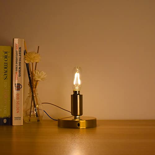 Antique T8/T6/T25 Led Light Bulbs, 2 Watt(25W Equivalent), Warm White 2700K, E12 Small Candelabra Base, Aielit Vintage Tube Edison Dimmable Led Bulb For Ceiling Fan, Chandelier, Pendant Lights, 4-Pack #TOP3