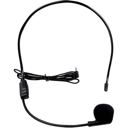 Norwii Micrófono de auriculares con cable flexible ajustable para amplificador de voz, solo micrófono de auriculares, no incluye amplificador de voz