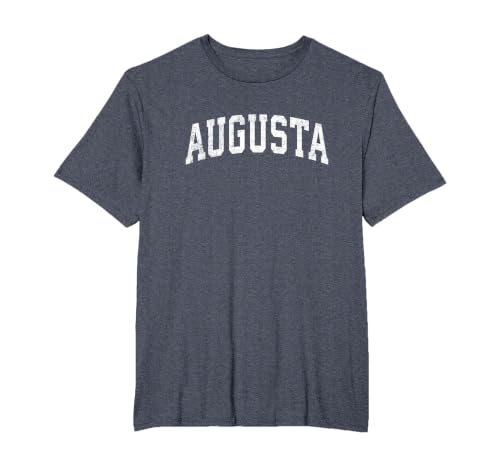Augusta Georgia GA Vintage Varsity Sports Text T-Shirt, Men's Big and Tall, Heather Blue, 2X Tall