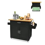 LZQ Küchenwagen Küchenschrank mit Arbeitsplatte Bewegliche...