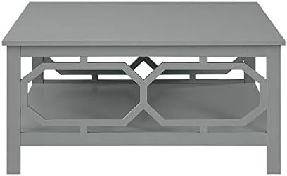 Miniatura 8 de Convenience Concepts Omega - Mesa de centro cuadrada de 36 pulgadas, color gris