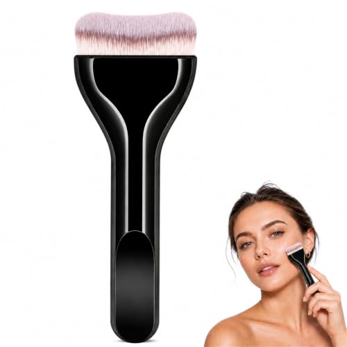 Brocha Facial Negra con Cerdas Suaves para Bases y Mascarillas Spa
