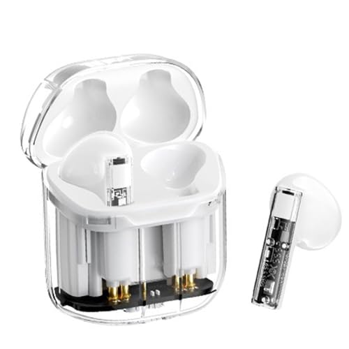 Wireless Earbuds For Samsung Galaxy S24 FE Plus Ultra/A16 A15 A35 A55/A14/A34/A54/A13 5G/A12, IPX4 Clear Casing True Wireless 5.3 Stereo Music Lightweight Sport In Ear Earphones Headphones (WHITE)