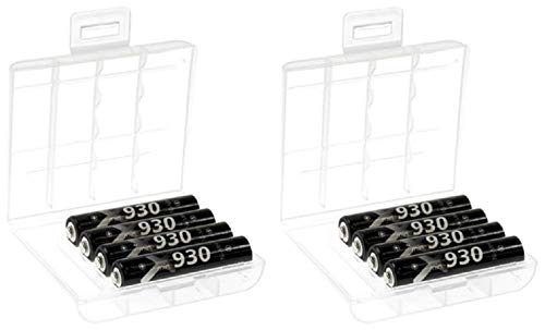 WSB 8X Micro AAA Akku NI-MH 1,2V / 930 mAh Pro LSD Plus XX Black + Akkubox Akkuman Set (8er Set AAA)